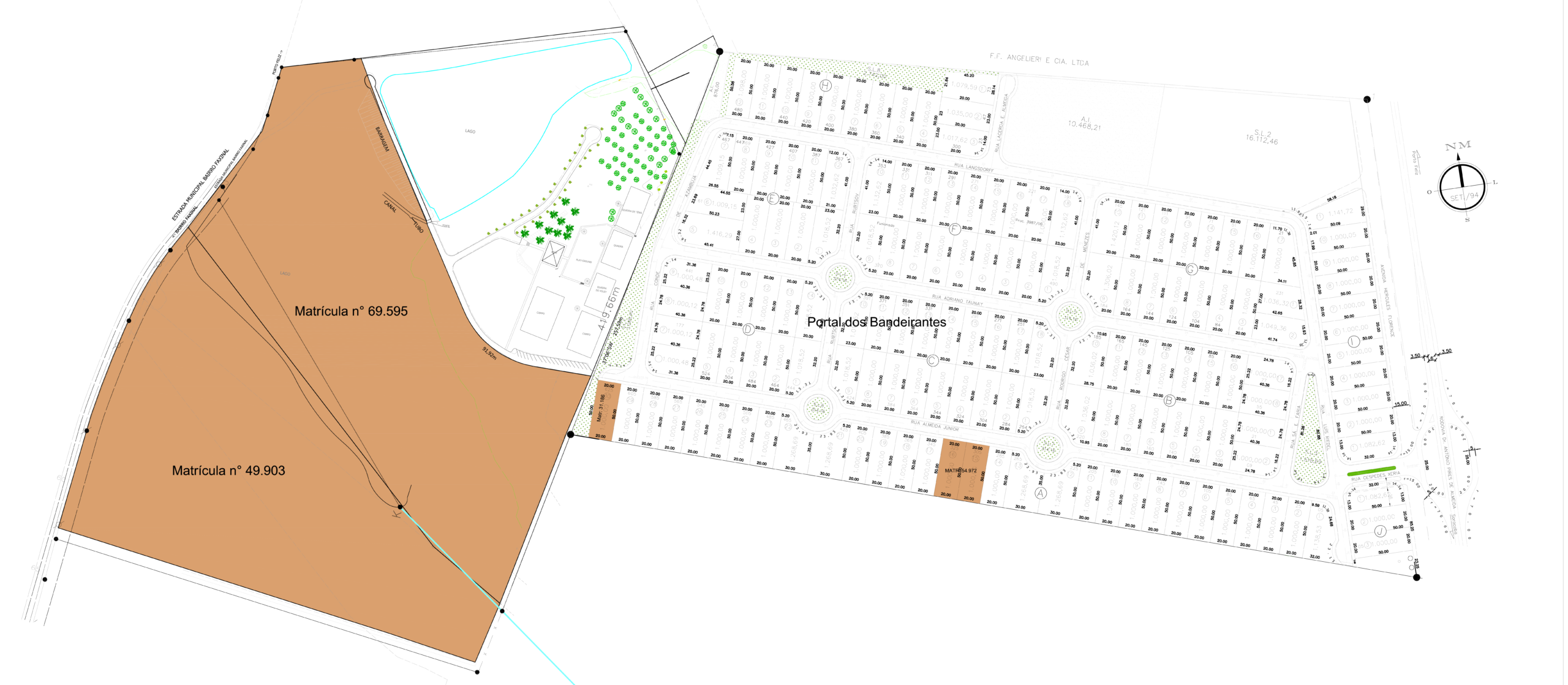 Mapa de Lotes Remanescentes - Urb. Portal dos Bandeirantes
